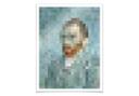 Póster Pixelart - van Gogh - Autorretrato 1889