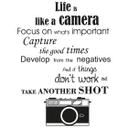 Wallsticker -  Life is like a camera...