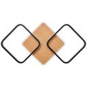 Deckenleuchte Fabiana, schwarz/braun, 62 x 62 cm,  Holz und Metall Innenleuchte