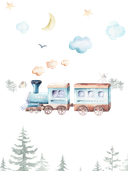 Poster Kvilis - Locomotive + Texte à personnaliser