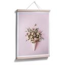 Plakat - Flowers in an Ice Cream Cone - Rosa