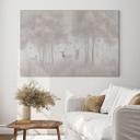 Canvas schilderij Herten in het nevelwoud - Ms Tiff