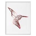 Plakat - Origami kolibri- rosaguldeffekt