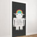Dørfilm regnbuerobot Sleep Laugh Create - Treechild