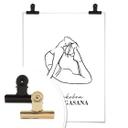 Poster Yoga - King Cobra Line Art