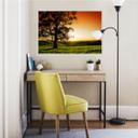 Zelfklevende Poster - Sunset at the Lake