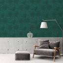 Papel pintado Selva verde oscuro - Papel pintado no tejido con hojas verde