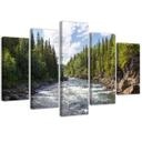 5 stykke lærredstryk Forest Green River Nature