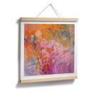 Póster abstracto de un colorido jardín de rosas - Fagan - Cuadrado