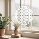 Akrylglasbillede, vinduesbillede til at hænge op Flower of life - rund