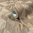 Ikke-vævet tapet 3D-look træeffekt landhus mat i beige brun