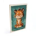 Cuadro de madera Cachorro de tigre feliz - Magnusson