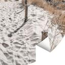 Fototapet strandklitter - rund - vliesetapet/selvklæbende non-woven tapet