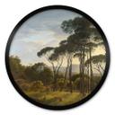 Póster Voogd - Paisaje italiano con pinos paraguas - Redondo