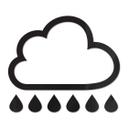 Nube decorativa acrílica con gotas (7 piezas)