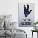 Dibond Schilderij met zilver effect Live Long and Prosper