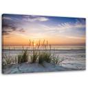 Canvasbillede, Solnedgang på stranden