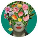 Frida Floral Studio Wallsticker - Frida Floral - Rund