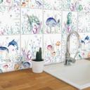 Azulejos Adhesivos Kvilis - Colorido mundo submarino - lote de 12