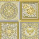 Versace vinranke tapet i guld og sølv non-woven tapet barok look design