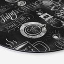 Tableau en alu-Dibond World of Coffee - Rond