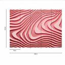 GeometricWave2 designtapet i rød hvid - non-woven tapet Designwalls 2 - 2,55 x 3,5 m