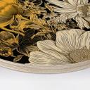 Cuadro de madera flor esplendor en ocre - Redondo - Jaszke