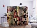 Paravent, Raumteiler freistehend, Trennwand - Nostalgia Flowers II, 5-teilig - einseitig bedruckt - 225x172 cm