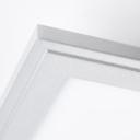 Deckenleuchte Alba, silber, weiß, 39,5 x 39,5 cm, Metall Panel