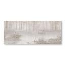 Spatscherm bos bij het meer in beige mist - Ms Tiff - Panorama