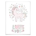 Póster Kvilis - Love you - Unicornio enamorado de la felicidad
