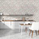 Papel pintado Floral hojas acuarela - Papel no tejido rosa verde beige - Papel pintado vegetal