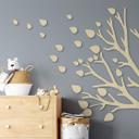 Decoración en madera chopo - juego de hojas