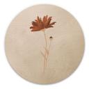 Cuadro de madera flor silvestre abstracta - Goed Blauw - Redondo