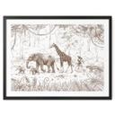 Póster del desfile de la selva con animales - Kikki Belle