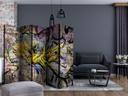 Skærm til rumdeling - Graffiti - Mural Expression , 5-delt - 225x172 cm