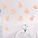 Muursticker Emoji Hand Sign