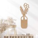 MDF - Decoración en madera flores de la naturaleza en jarrón