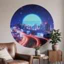 Vinilo decorativo de pared Cyber City Bangkok - Takkar - Redondo
