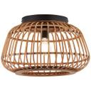 Deckenleuchte Lucas, braun, 24,5 x 40 cm, Rattan Innenleuchte