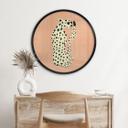 Plakat Elegant gepard med solbriller - Oltmanns - Rund