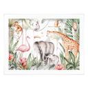 Póster Animales africanos en la selva tropical - Kvilis