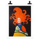 Póster de mujer con el pelo en llamas - Hülya