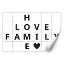 Zelfklevende Poster Home Love Family