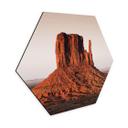 Zeshoekige Wanddecoratie in Monument Valley - Hugonnard - Alu-Dibond