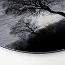 Wandcirkel Alu-Dibond Black and White Sunset