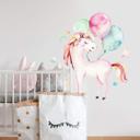 Sticker mural Kvilis - Licorne aux ballons