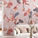 Fototapet blomster, blade blomstret natur, moderne i rosa-brun