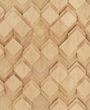 Ikke-vævet tapet i beige, brun rombe-illusion 3D-look moderne 