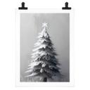 Póster del árbol de Navidad cubierto de nieve - Treechild